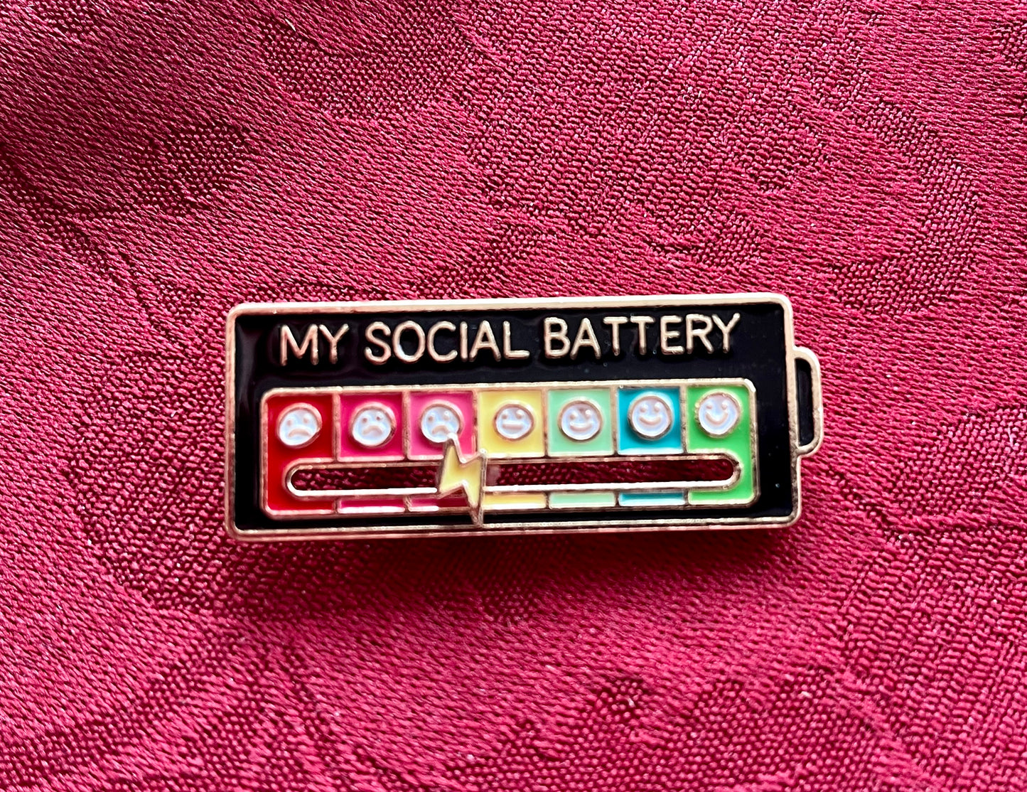 Cute Social Pin, Enamel, Pin, Badge