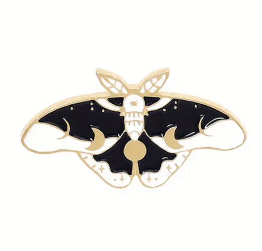 Moth Enamel Pins, Moth Pins, Moth Lapel Pin Badge, Bag Pins Moth