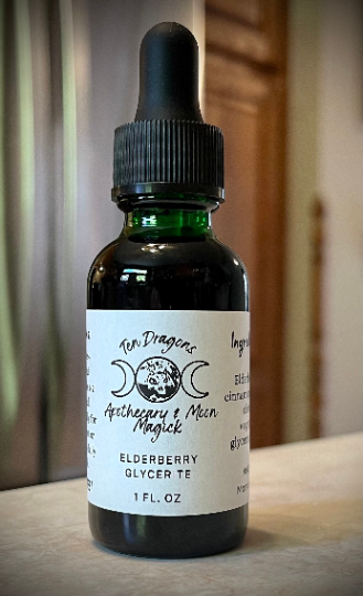 Ten Dragons Elderberry Glycerite, Cinnamon, Ginger, Clove, Herbal Extract, Herbal Tincture, Alcohol Free