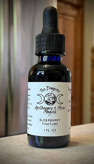 Ten Dragons Elderberry Tincture, Cinnamon, Ginger, Clove, Herbal Extract, Herbal Tincture